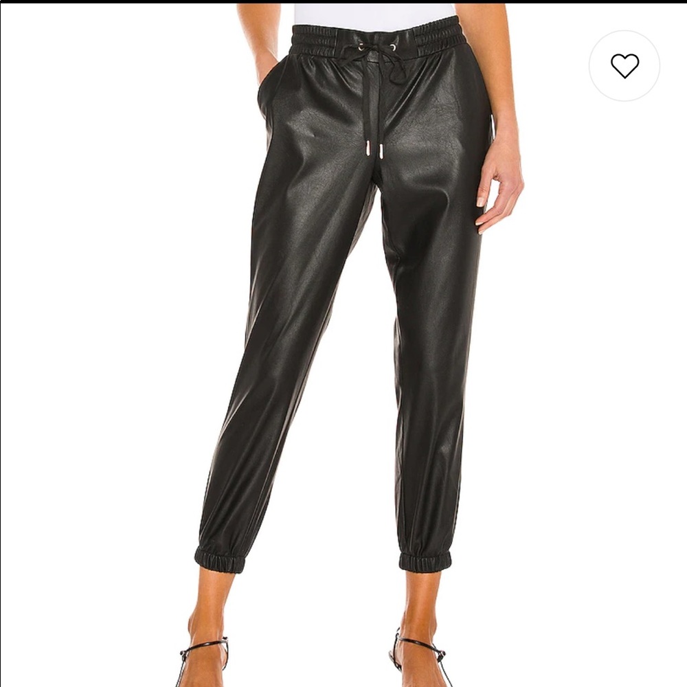 n:Philanthropy SCARLETT FAUX LEATHER JOGGER BLACK CAT